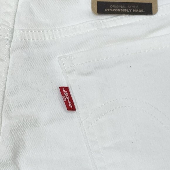 Levi's Mid-Length Mid Rise Shorts Size 32 Cuffed Slim Through Hip Original Style - Picture 7 of 8